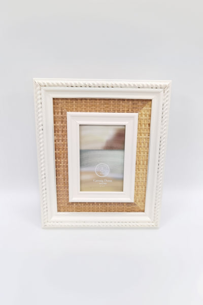 Rectangle Rattan Photo Frame 4x6inch