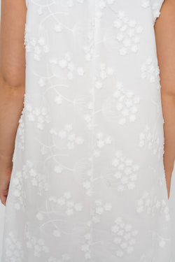 White Embroidered Mini Dress