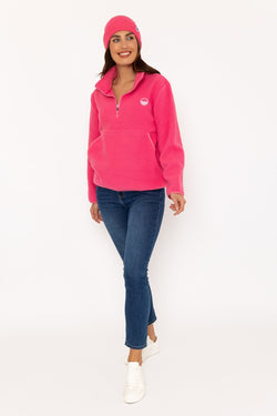 Carraig Donn 1/2 Zip Teddy Fleece in Pink