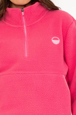 Carraig Donn 1/2 Zip Teddy Fleece in Pink