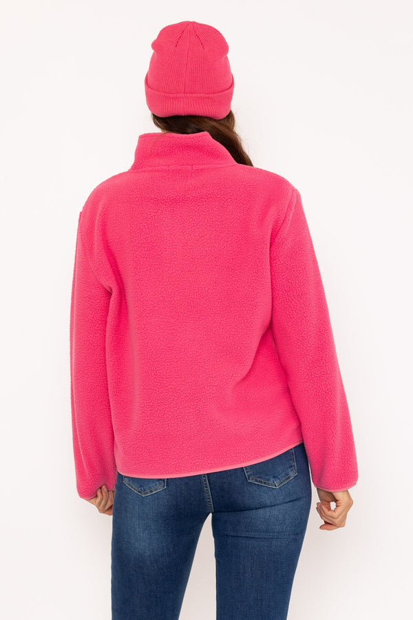 Carraig Donn 1/2 Zip Teddy Fleece in Pink