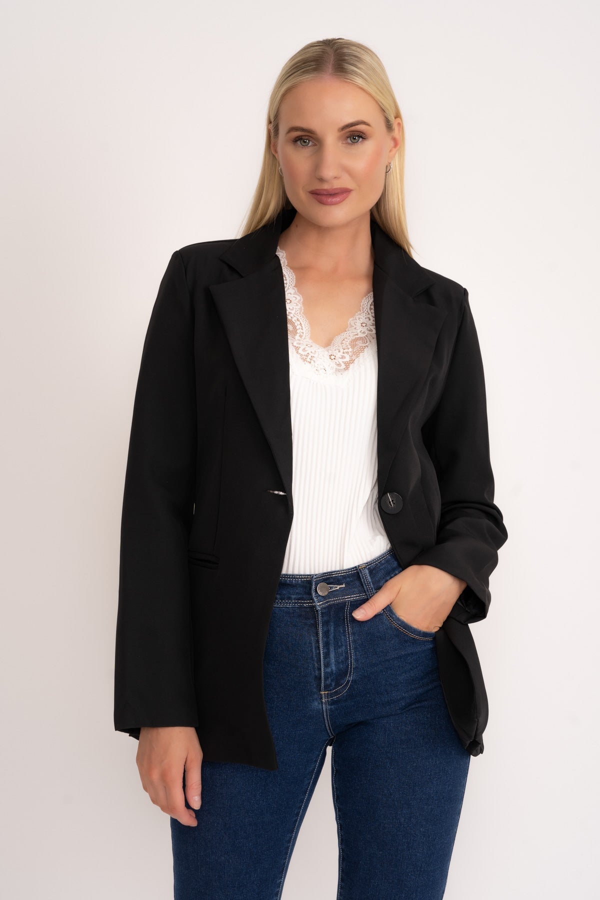 Black Fitted Blazer Ladies Blazer Carraig Donn