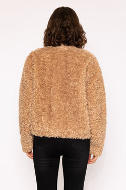 Carraig Donn 24Aw Furry Short Jacket in Camel