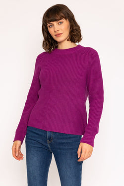 Carraig Donn 24Aw Rib High Neck Knit in Purple