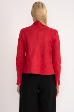 Carraig Donn 24Aw Suedette Zip Jacket (red)