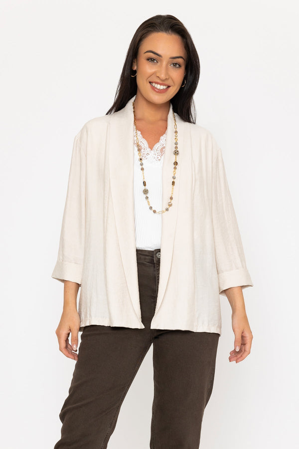 Carraig Donn 3/4 Length Sleeve Cover Up in Beige