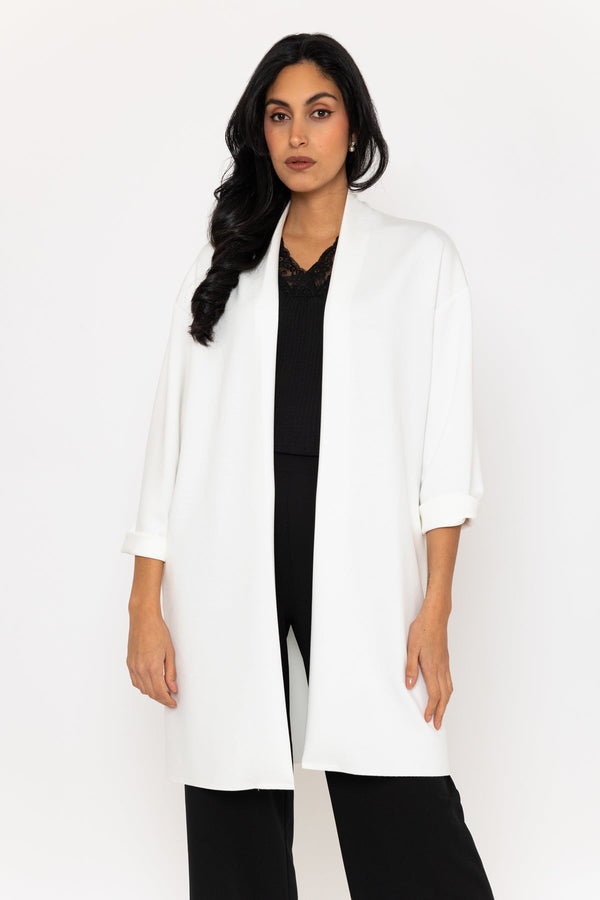 Carraig Donn 3/4 Length Sleeve Soft Touch Cover Up in Ecru