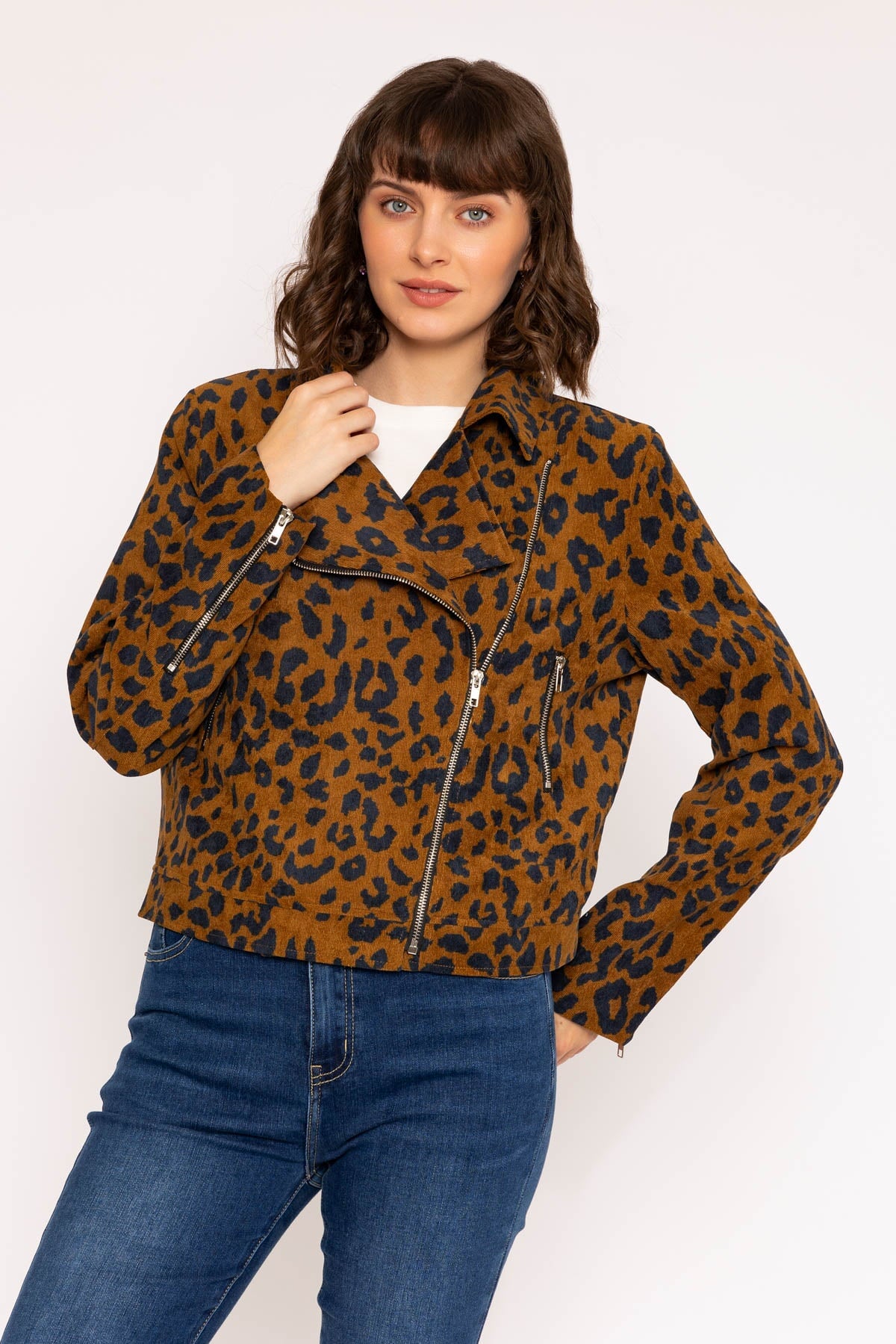 Cord biker jacket store