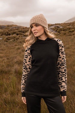 Carraig Donn Animal Printed Knitted Hoodie