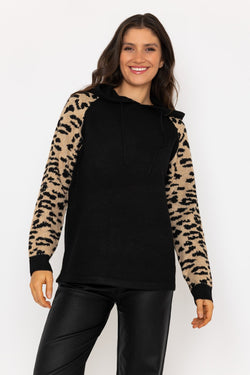 Carraig Donn Animal Printed Knitted Hoodie