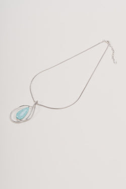 Carraig Donn Aqua Blue Marble Pendant Necklace