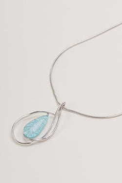 Carraig Donn Aqua Blue Marble Pendant Necklace