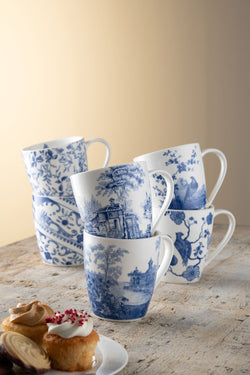 Carraig Donn Archive Blue Mugs Set Of 6