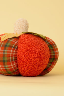 Carraig Donn Autumn Tartan Orange Fabric Pumpkin