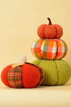 Carraig Donn Autumn Tartan Orange Fabric Pumpkin