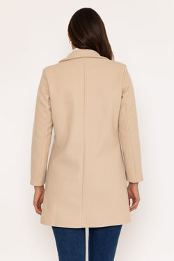 Carraig Donn Beige One Button Coat