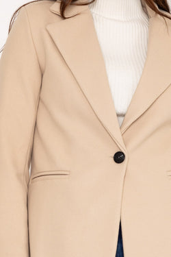 Carraig Donn Beige One Button Coat