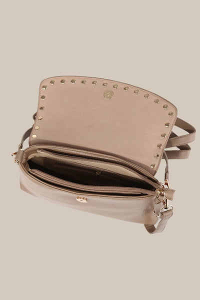 Carraig Donn Beige Wren Flap Over Crossbody Bag