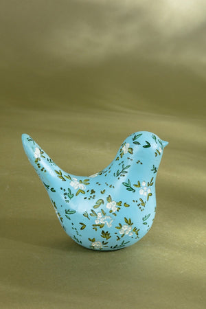 Floral Blue Bird Ornament