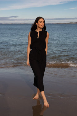 Carraig Donn Black Belted Trousers