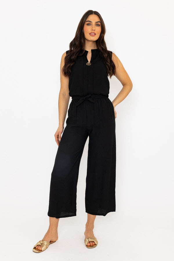 Carraig Donn Black Belted Trousers