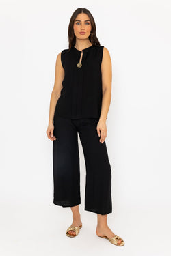 Carraig Donn Black Belted Trousers