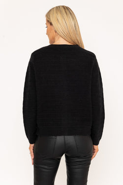 Carraig Donn Black Button Up Cardigan