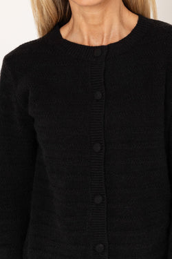 Carraig Donn Black Button Up Cardigan