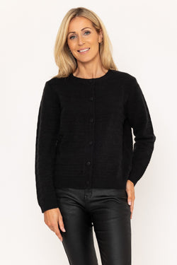 Carraig Donn Black Button Up Cardigan