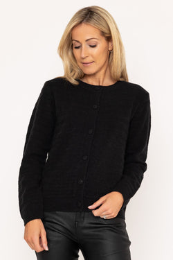 Carraig Donn Black Button Up Cardigan