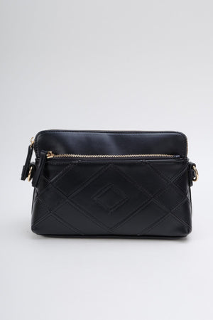 Black Chevron Crossbody Bag