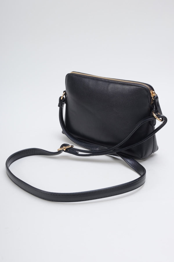 Carraig Donn Black Chevron Crossbody Bag