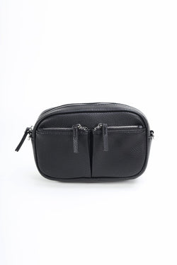 Carraig Donn Black Double Pocket Crossbody Bag