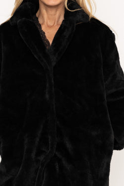 Carraig Donn Black Faux Fur Sasha Jacket