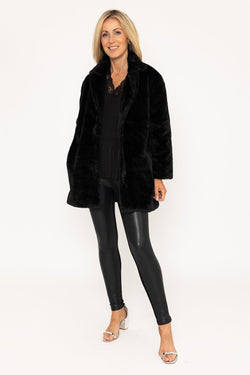 Carraig Donn Black Faux Fur Sasha Jacket