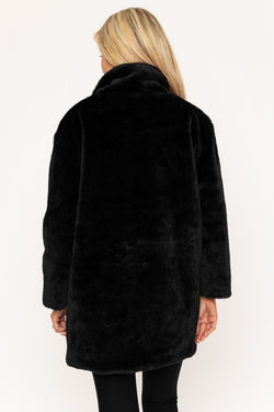 Carraig Donn Black Faux Fur Sasha Jacket