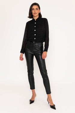 Carraig Donn Black Faux Leather Trousers