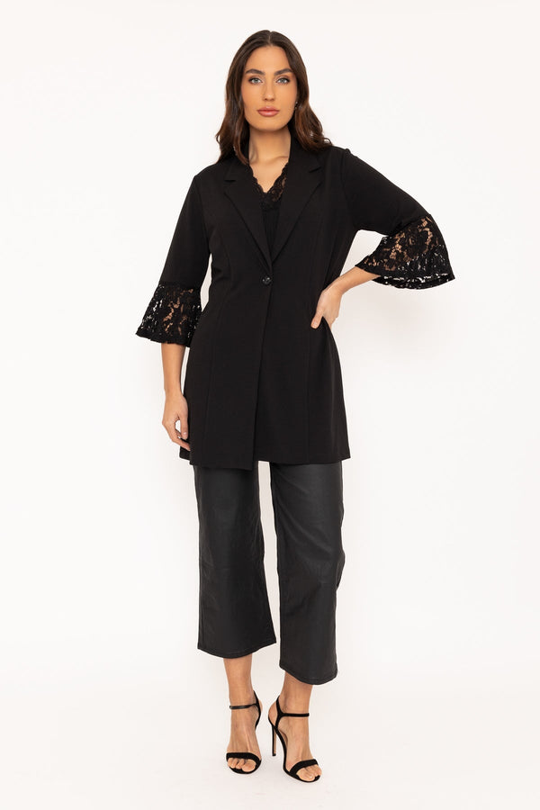 Carraig Donn Black Lace Cuff Cover Up Jacket