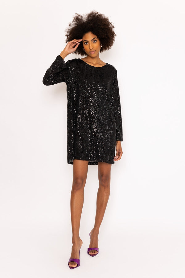 Carraig Donn Black Long Sleeve Danielle Mini Dress