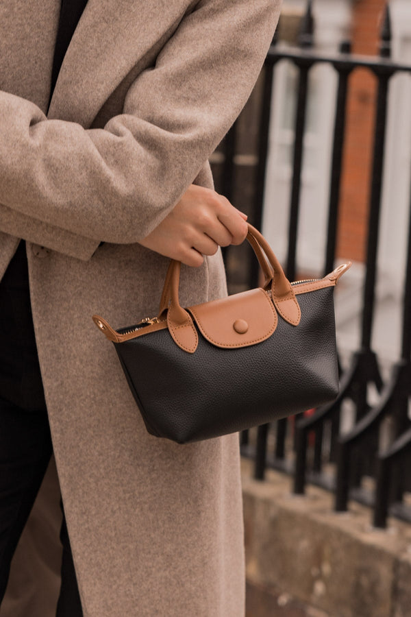 Carraig Donn Black Mini Leather Shopper