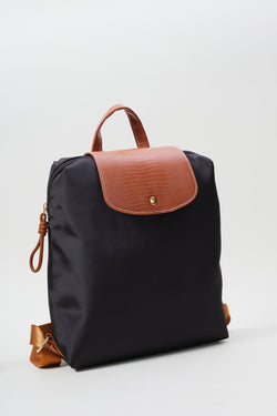 Carraig Donn Black Nylon Backpack