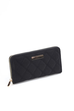 Carraig Donn Black Nylon Quilted Purse