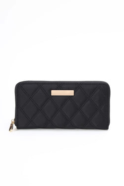 Carraig Donn Black Nylon Quilted Purse