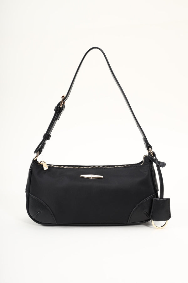 Carraig Donn Black Nylon Shoulder Bag