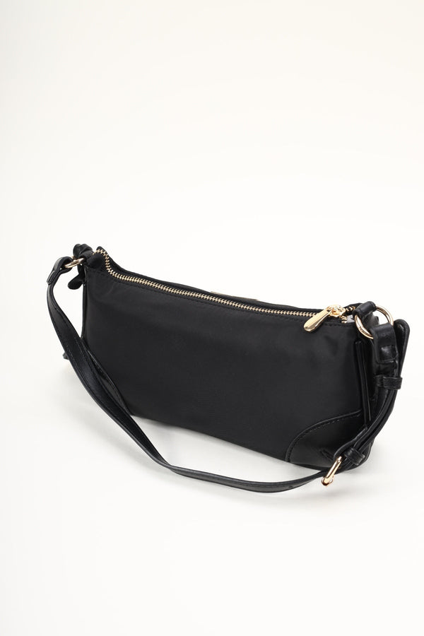 Carraig Donn Black Nylon Shoulder Bag