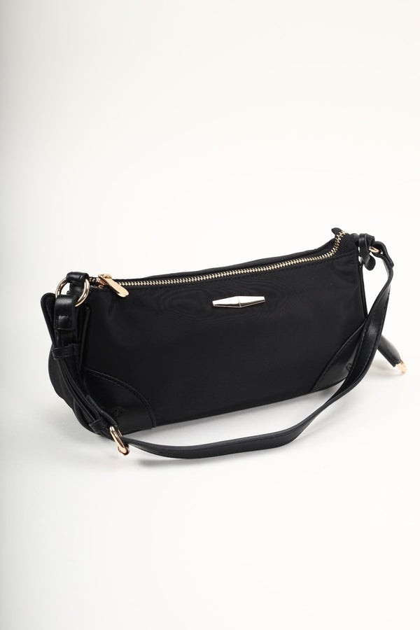 Carraig Donn Black Nylon Shoulder Bag