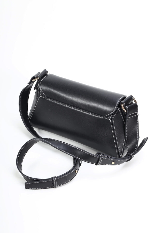 Carraig Donn Black Paneled Crossbody Bag