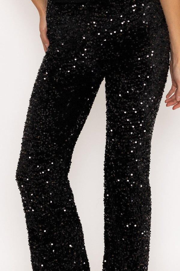 Carraig Donn Black Sequin Trousers