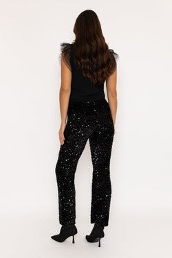 Carraig Donn Black Sequin Trousers