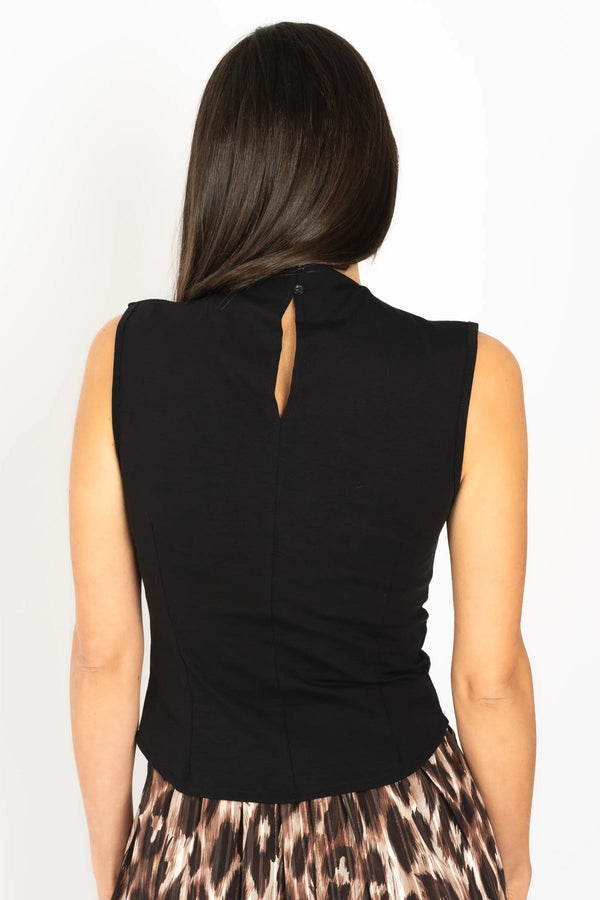 Carraig Donn Black Sleeveless Khloe Top